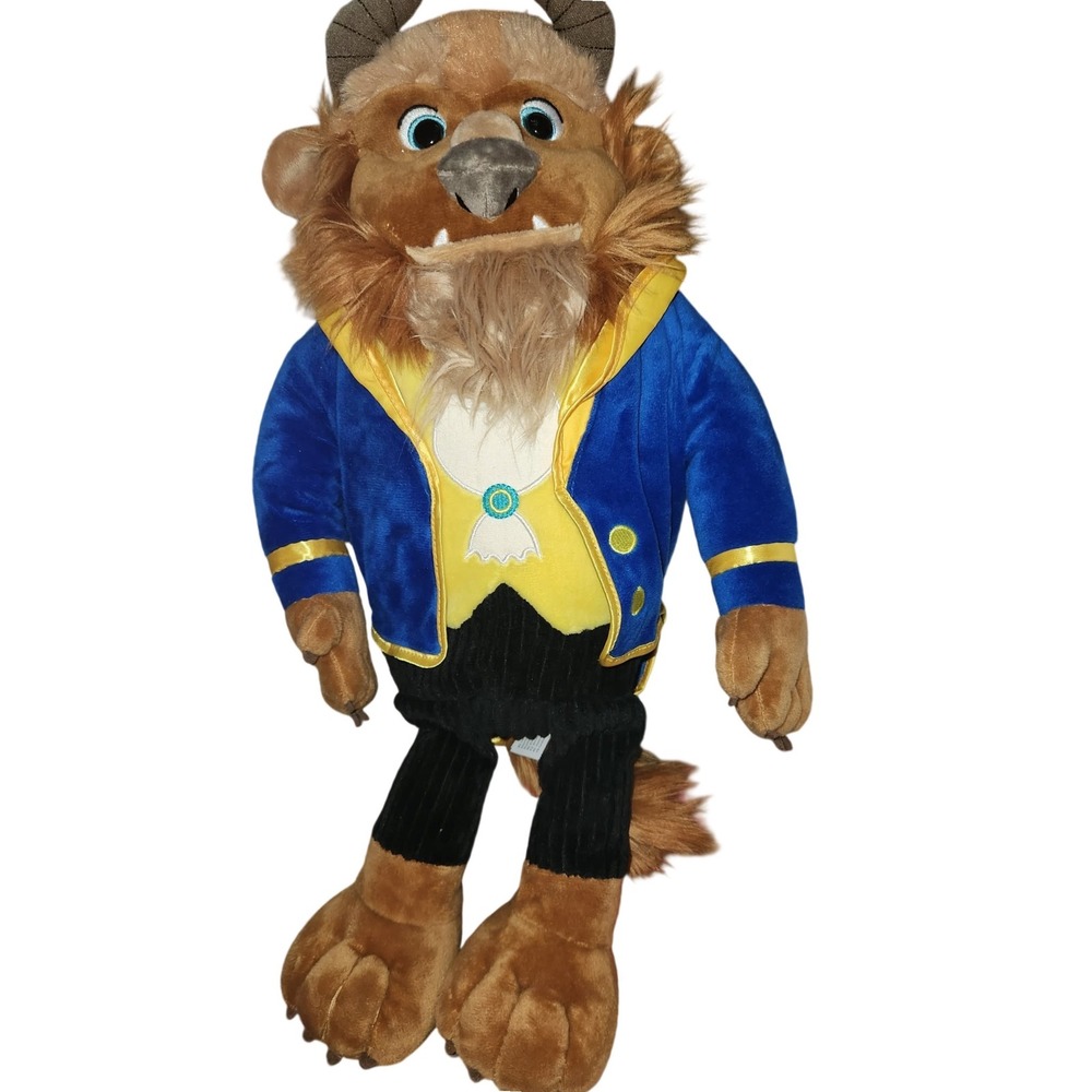 Disney Store Beauty and the Beast Plush Beast Prince Blue Suit Soft Toy 18 Inch